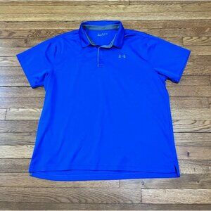 Under Armour Golf Polo Short Sleeve Performance Men's Size 3XL Loose Fit Blue